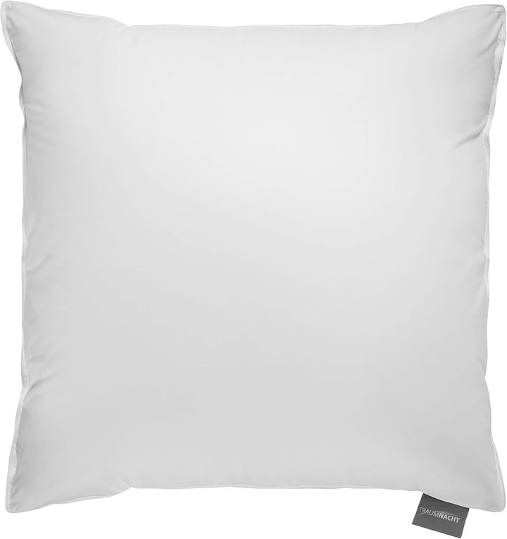 Pernă de puf Traumnacht comfort cu umplutură de puf de înaltă calitate și capac rezistent la puf din bumbac 100%, certificat Oeko-Tex, 80 X 80 cm, produs în conformitate cu standardul de calitate german