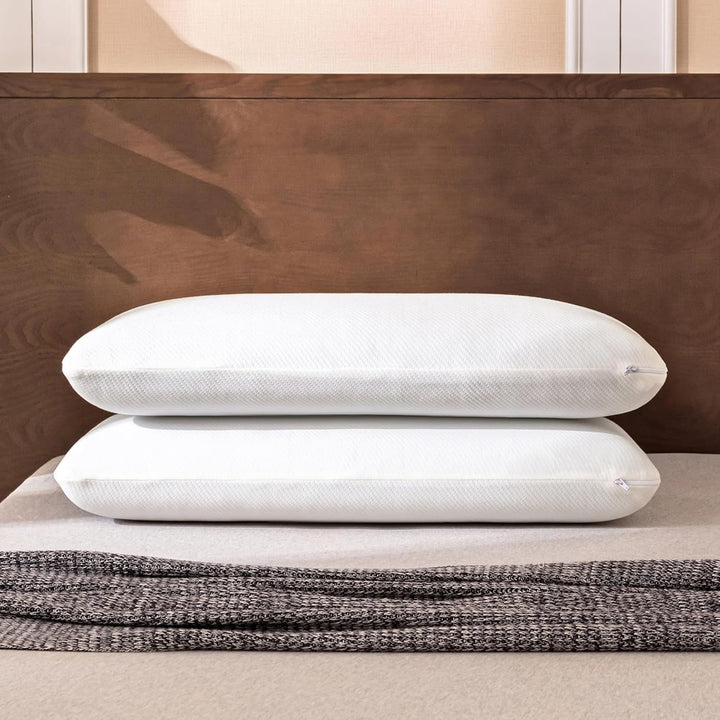 EGO HOME Pillow Memory Foam Soft Ergonomic Pillow For Back Sleeper Side Sleeper Neck Support Pillow With Breathable And Washable Cover, Oeko-Tex Certified, Neck Pillow 75X35Cm