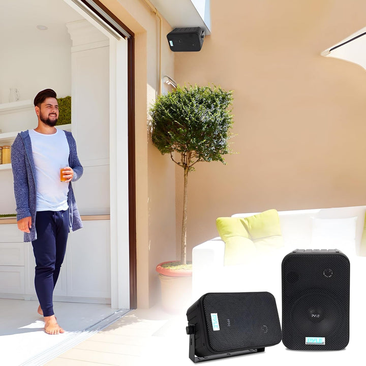 Pyle Dual Bluetooth Lautsprecher, Bluetooth Box, Musikbox, Party Boxen Bluetooth, Soundbox, Speaker, Wetterfeste 16,5Cm Musikboxen, Universal Wand-/Deckenmontage, Für Pool, Außen-/Innenbereich