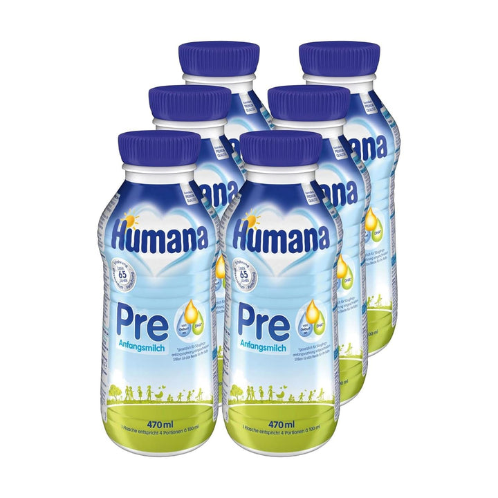 Humana Anfangsmilch Pre, Von Geburt An, Milchpulver Für Säuglingsmilch, Zusätzlich Zur Muttermilch Oder Als Alleinige Pre Nahrung, Babynahrung Mit DHA Und Nur Laktose, 750 G