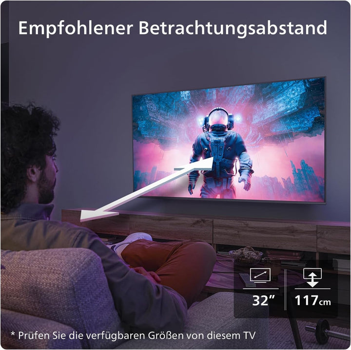 Philips 32PHS6009 HD LED Smart TV - 32-Zoll Display Mit Pixel-Präziser, HD Titan OS Plattform Und Dolby Digital - Funktioniert Mit Alexa Und Google Sprachassistent – Matt Schwarzer